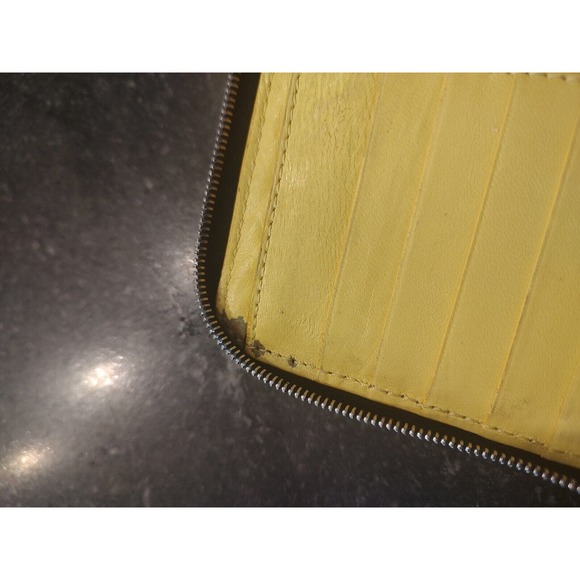 Céline Calfskin Long Zipper Wallet-Black And Yellow-used-*See Photos* CoA - Picture 12 of 16